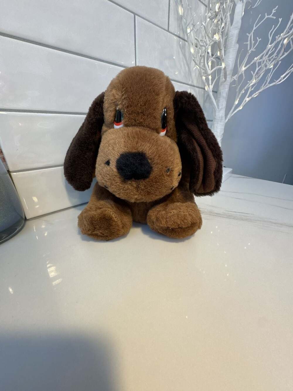 Vintage Walmart Stores Plush Brown Floppy Ear Puppy Dog